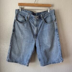 Vintage 505 Regular Fit Workwear Skater 10” Inseam Jorts Shorts - Blue Mns 38